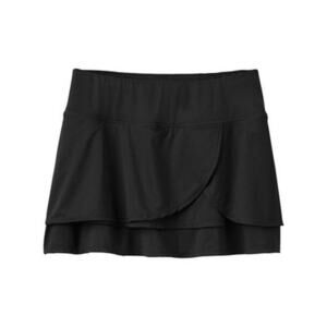 Athleta Fly By Tier Ruffle Black Skort Skirt Size Small Tennis Run Pocket